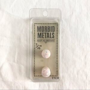 Morbid Metals NEW 7/16" Acrylic Rainbow Splat White Plugs Jewelry Gauges